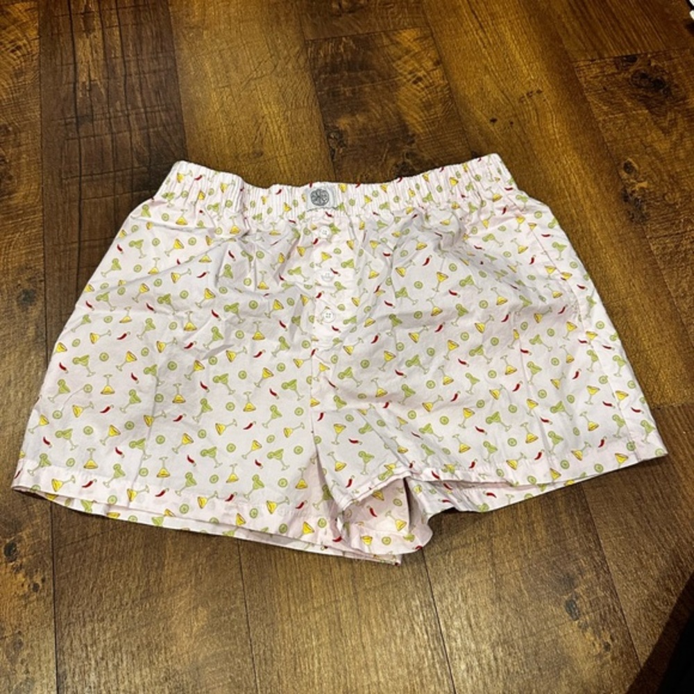 Together Pink and Yellow Patterned High Waist Women's Shorts